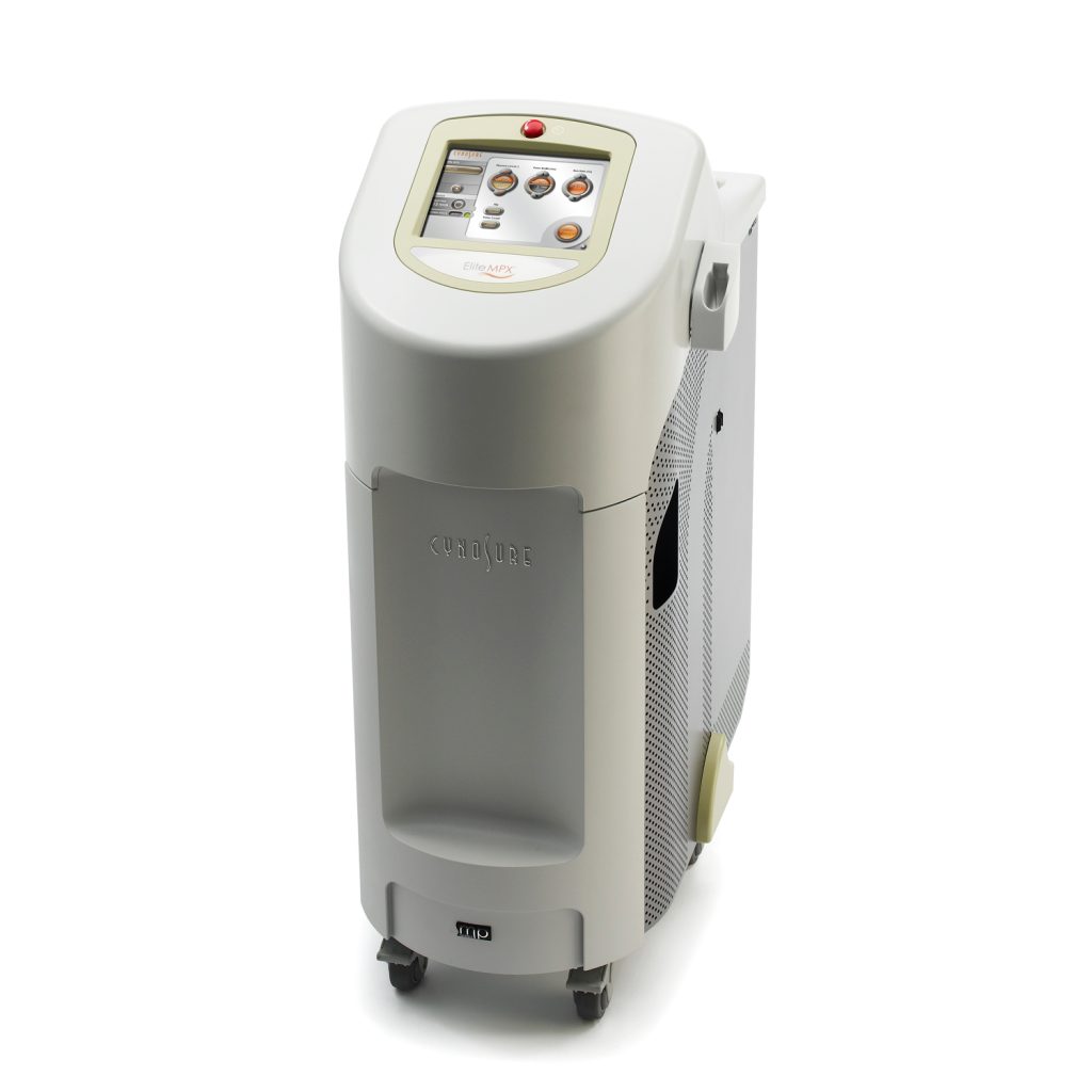 The Elite MPX laser system on its rolling cart