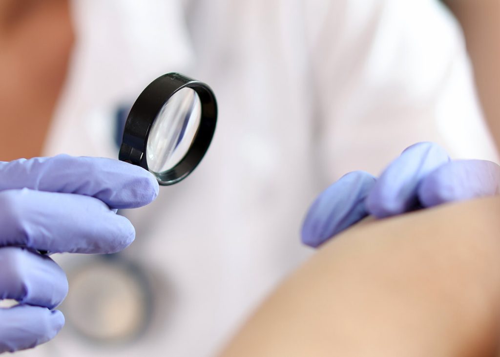 Medical dermatology examination