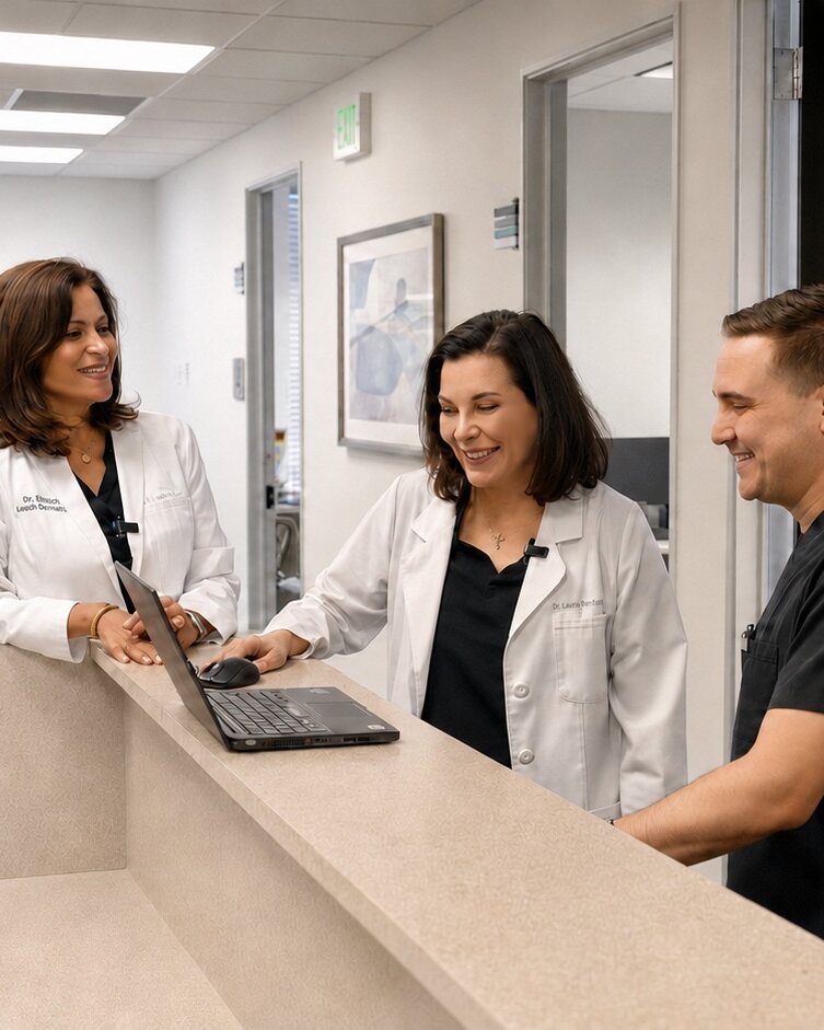 Golden State Dermatology physicians Adam Ford, Jacqueline Calkin and Alison Boudreaux