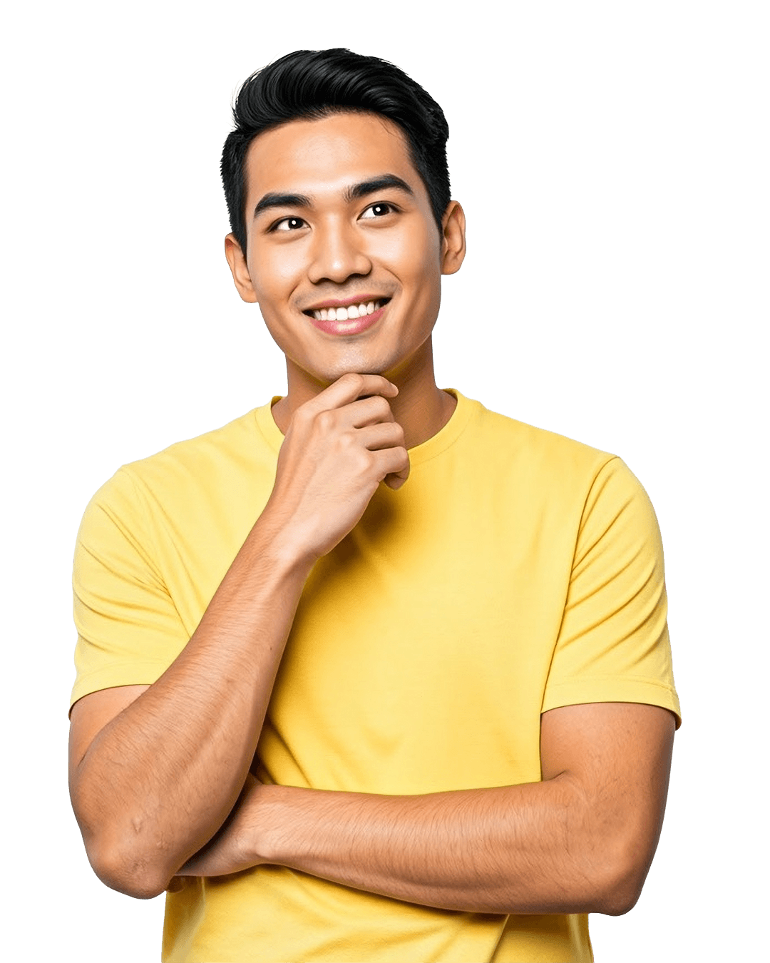 Confident young man with healthy skin